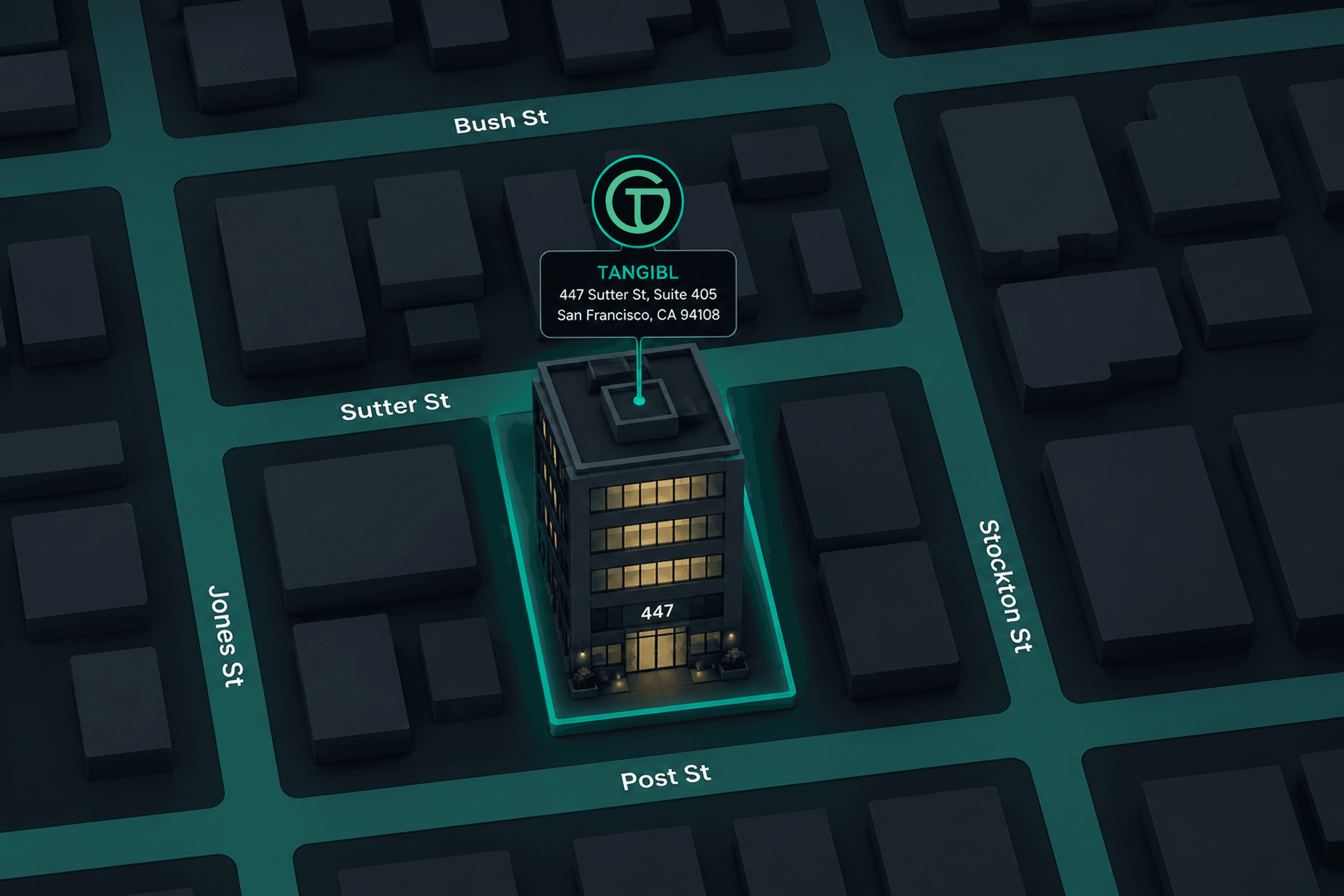 Map showing 447 Sutter Street, Suite 405, San Francisco, CA 94108